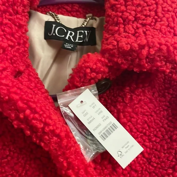 NWT JCrew Petite teddy sherpa lady coat - Picture 5 of 12